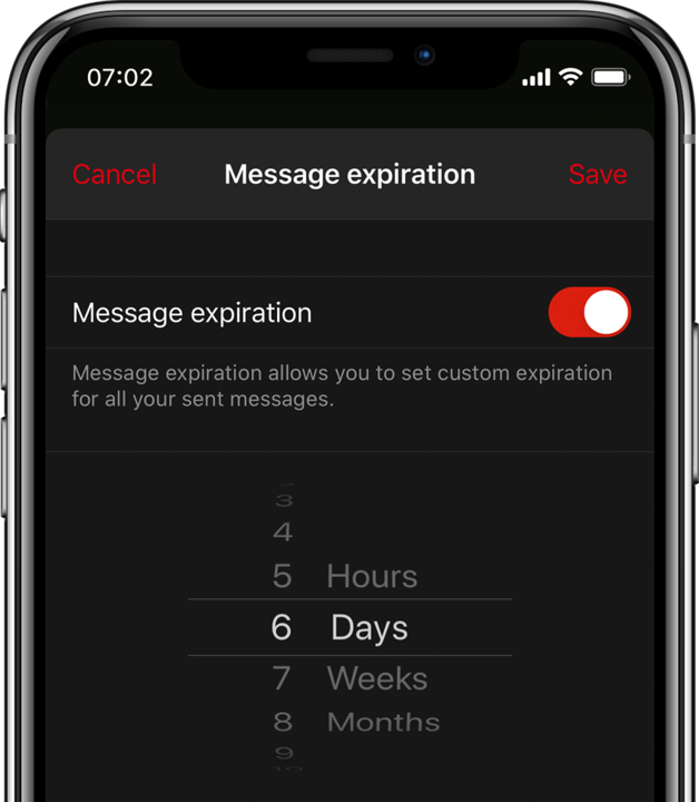 Message expiration. New custom settings.